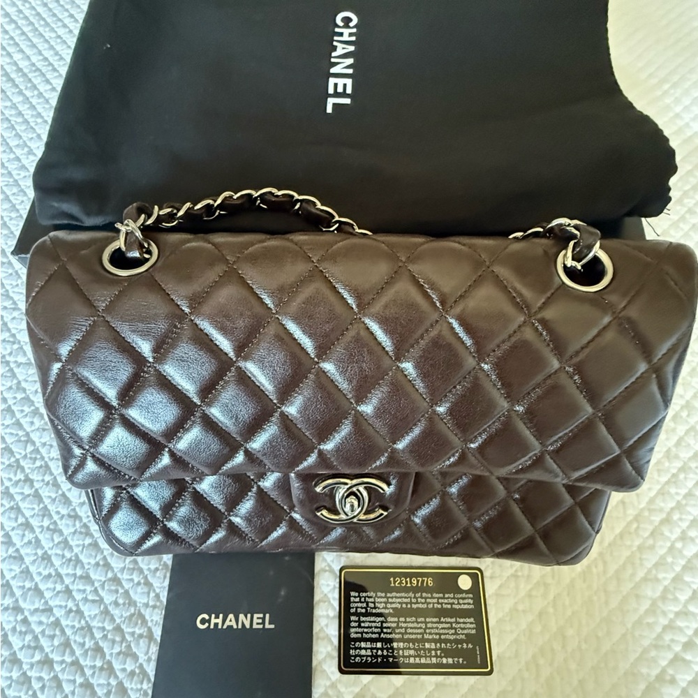 Chanel Brown Quilted Leather Bag